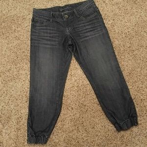 GUESS CROPPED JOGGERS ZIPPER ANKLE JEANS SZ 27